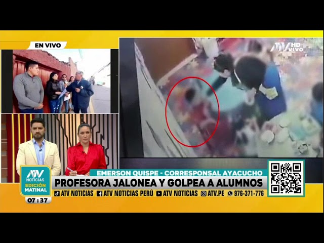 ⁣Ayacucho: Profesora jalonea y golpea a sus pequeños alumnos