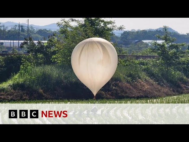 ⁣North Korea drops trash balloons on South Korea | BBC News