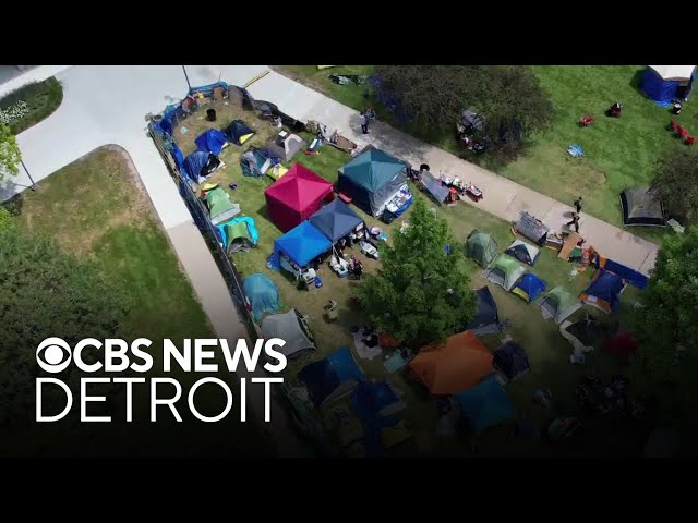 ⁣Wayne State classes remote due to encampment, Detroit city airport upgrades and more top stories