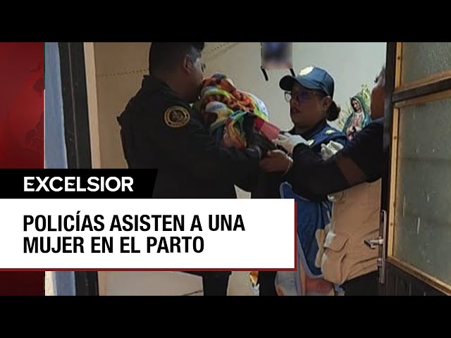 ⁣Policías de la CDMX ayudan a mujer a dar a luz