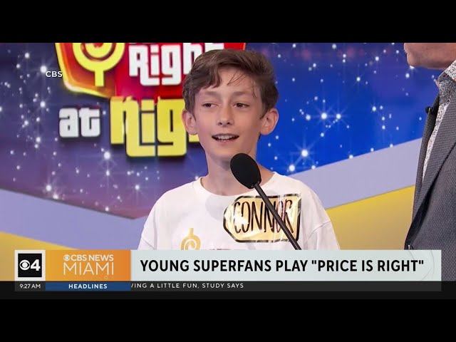 ⁣Young superfans play "Price Is Right"