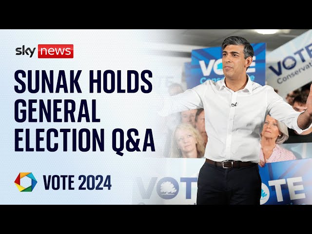 ⁣Watch live: PM Rishi Sunak holds general election Q&A