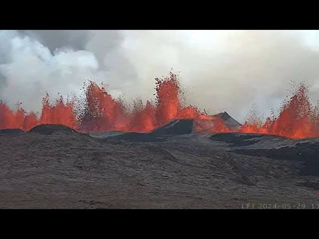 ⁣Volcanic eruption in Iceland forces thousands to evacuate