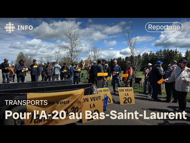⁣Mobilisation pour le prolongement de l'A-20 au Bas-Saint-Laurent