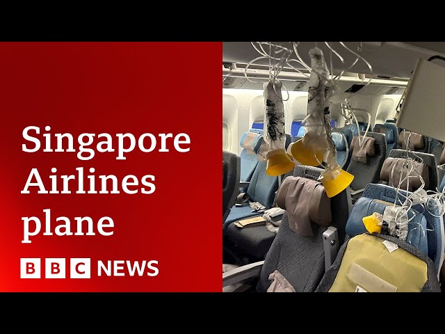 ⁣Singapore Airlines plane dropped 178ft in five seconds, report shows | BBC News