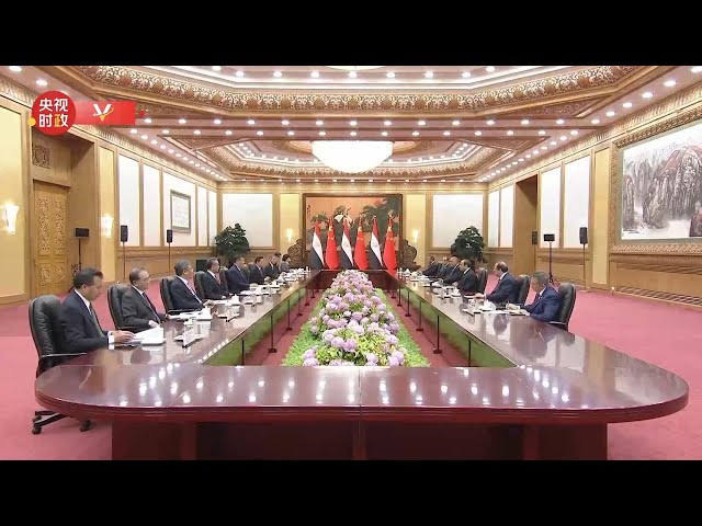 ⁣Le président chinois s'entretient avec son homologue égyptien à Beijing