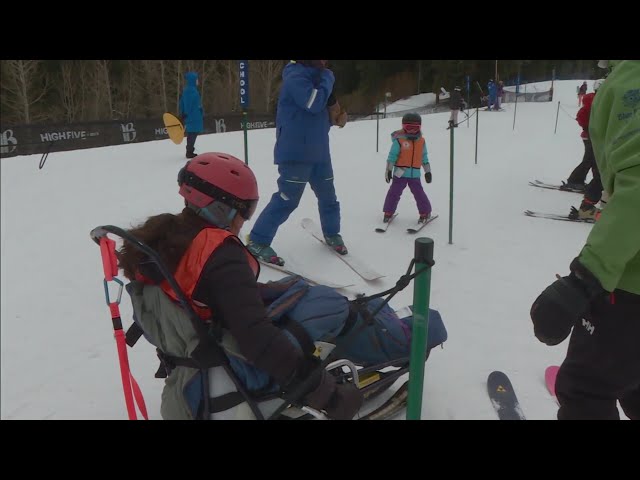 ⁣Colorado group ALS United Rocky Mountain empowers ALS patients with special ski session