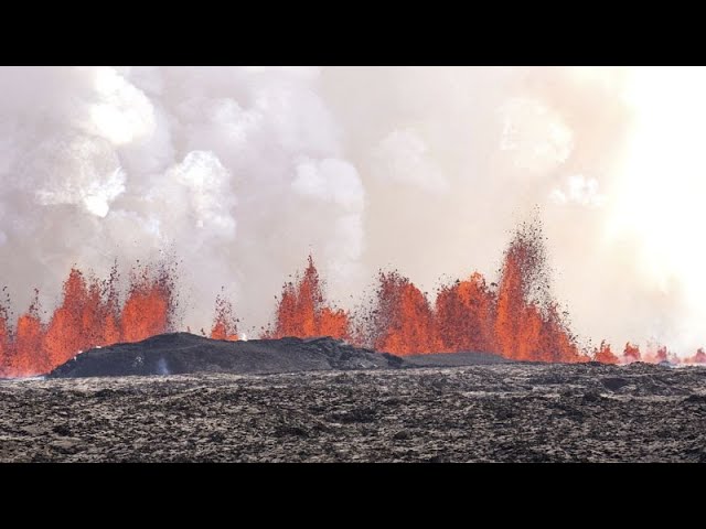 ⁣Neuer Vulkanausbruch bei Grindavik auf Island: Blaue Lagune wieder evakuiert