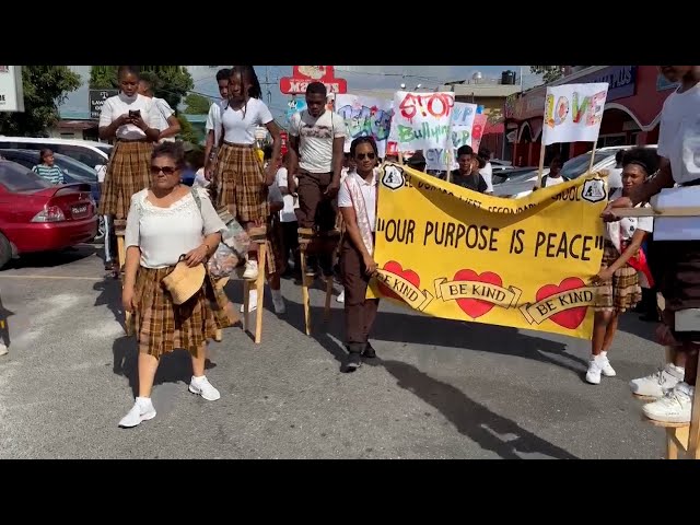 ⁣El Dorado West Secondary School Students Walk For Peace