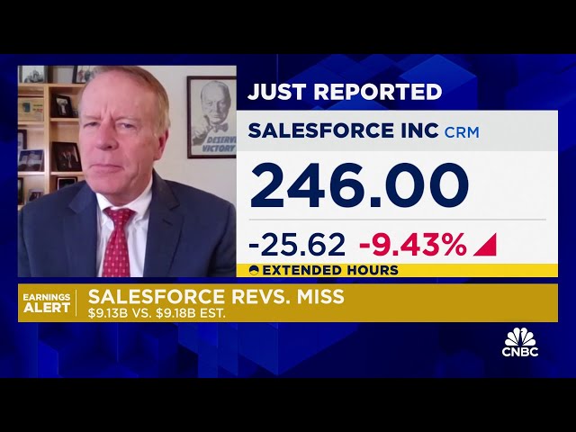 ⁣Salesforce shares sink on mixed Q1 results