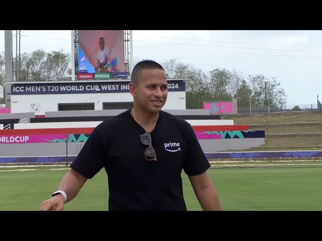 ⁣Usman Khawaja Tours Brian Lara Cricket Academy