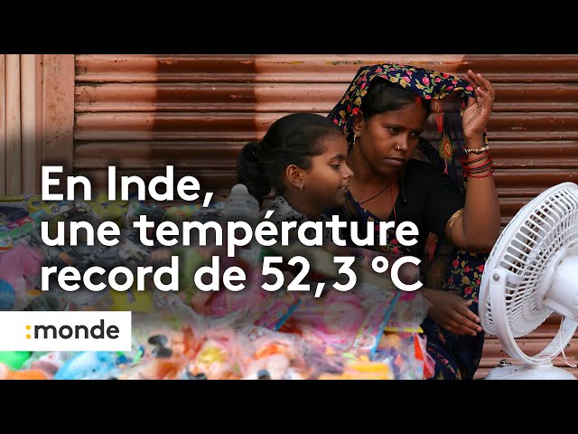 ⁣Chaleurs extrêmes en Inde : la température atteint 52,3°C à New Delhi, un record pour le pays