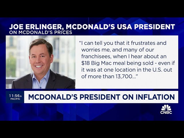 ⁣McDonald’s President speaks out on inflation and pricing