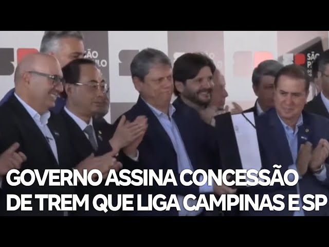 Governo assina concessão de trem que liga Campinas e São Paulo