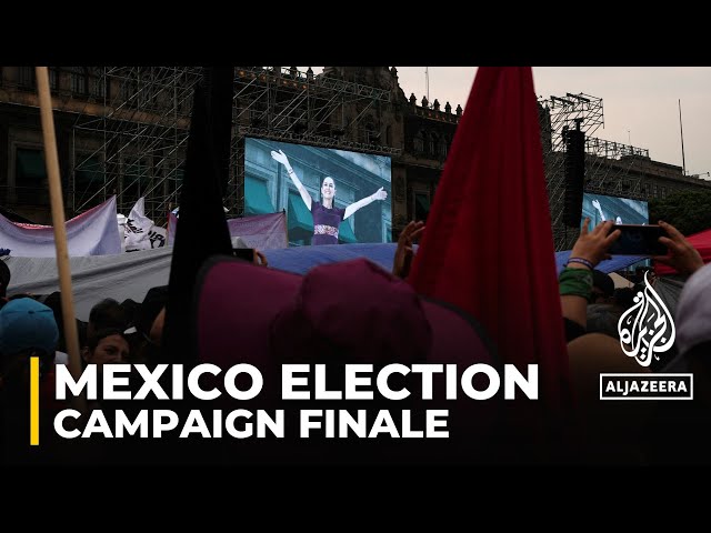 ⁣Mexico's presidential hopefuls wrap up campaigns ahead of historic election