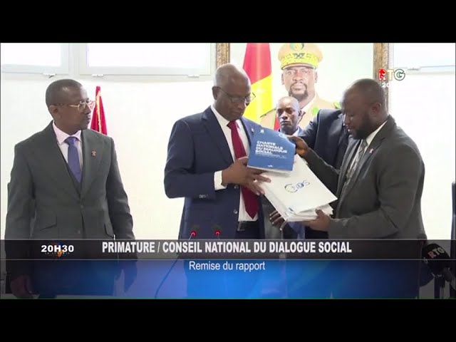 ⁣www.guineesud.com: Remise officielle du Rapport du Conseil National du Dialogue Social au PM A.O Bah