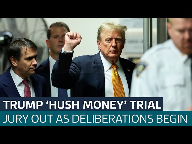 ⁣Jury deliberations begin in historic Trump hush money trial | ITV News