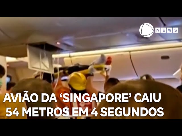 Relatório diz que avião da Singapore Airlines despencou 54 metros em 4 segundos