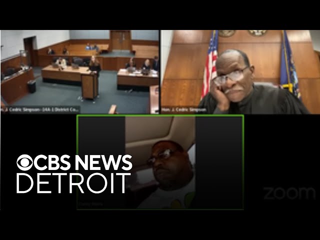 ⁣Michigan man accused of driving on suspended license logs into Zoom court hearing while driving