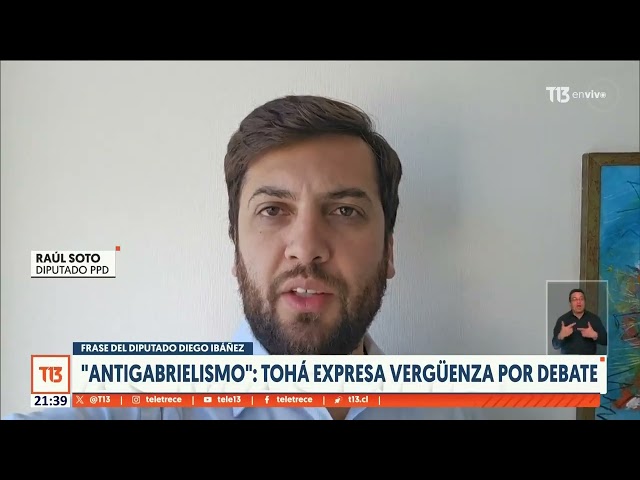 "Antigabrielismo" Tohá expresa vergüenza por dicho del diputado Ibáñez