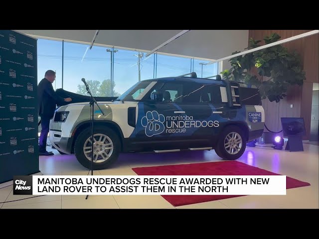 ⁣Manitoba Underdogs Rescue receive new Land Rover as part of 'Defender Service Award'