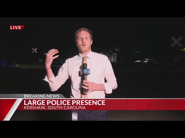 ⁣Queen City News live at Kershaw police presence