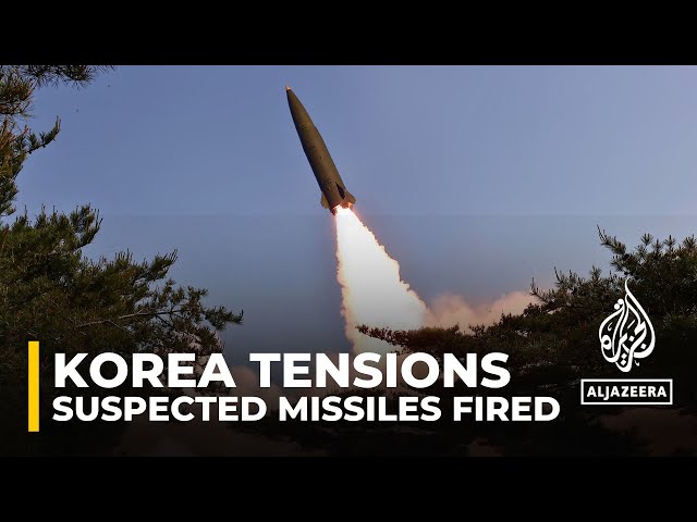 ⁣Korea tensions: North Korea fires suspected missiles into sea
