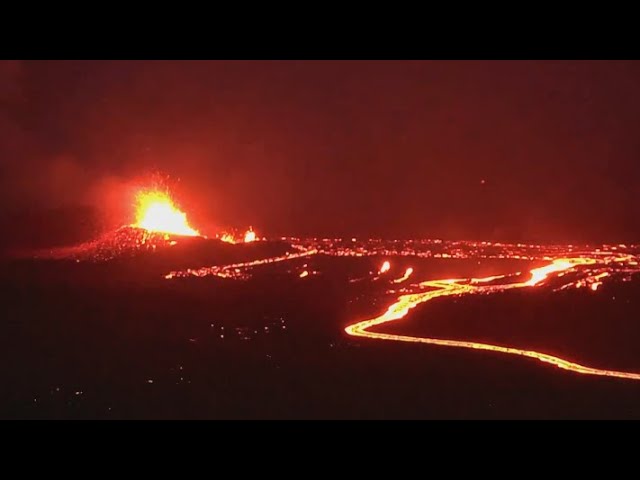 ⁣Live: Iceland volcano erupts again