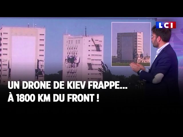 ⁣Un drone de Kiev frappe... à 1800 KM du front
