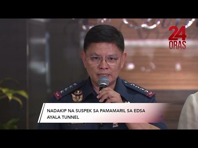 ⁣Suspek sa pamamaril sa EDSA-Ayala tunnel, arestado | 24 Oras