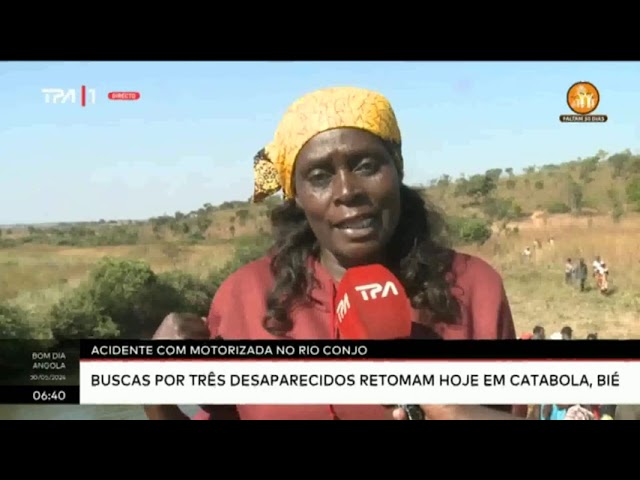 ⁣Acidente com motorizada no rio Conjo um morto e três desaparecido em Catabola, Bié