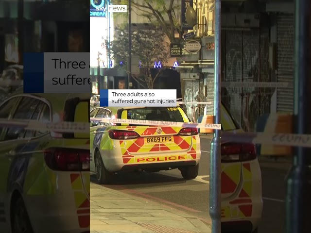 ⁣Four people shot in Hackney