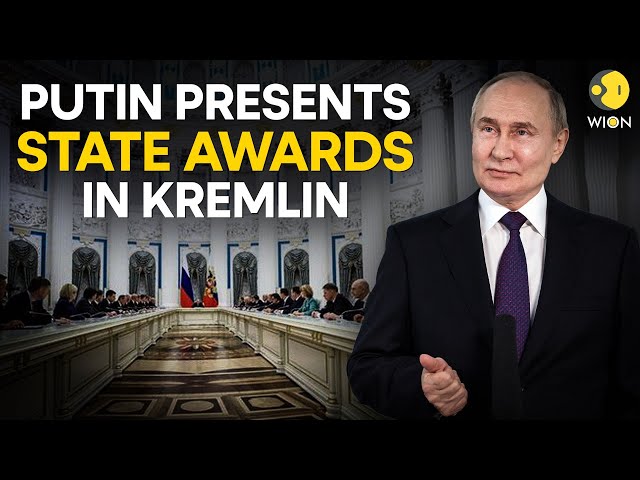 ⁣PUTIN LIVE: Russian President Vladimir Putin presents state awards in Kremlin | WION LIVE