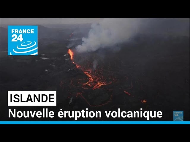 ⁣Islande : nouvelle éruption volcanique sur la péninsule de Reykjanes • FRANCE 24