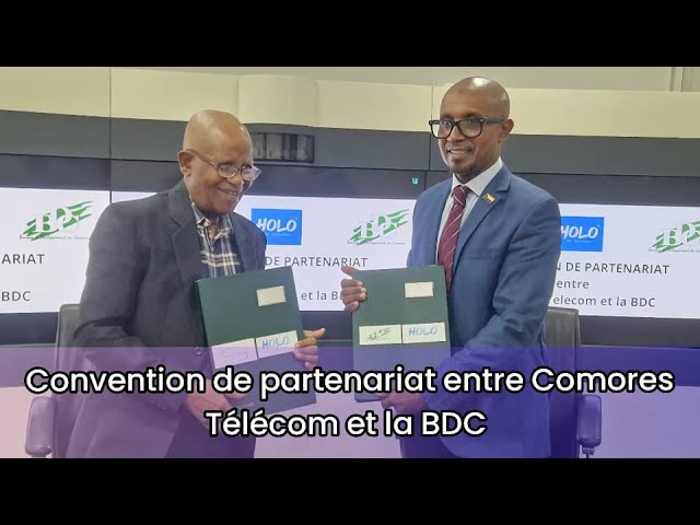 Signature de Convention de partenariat entre Comores Télécom et la BDC ce jeudi 30 mai 2024