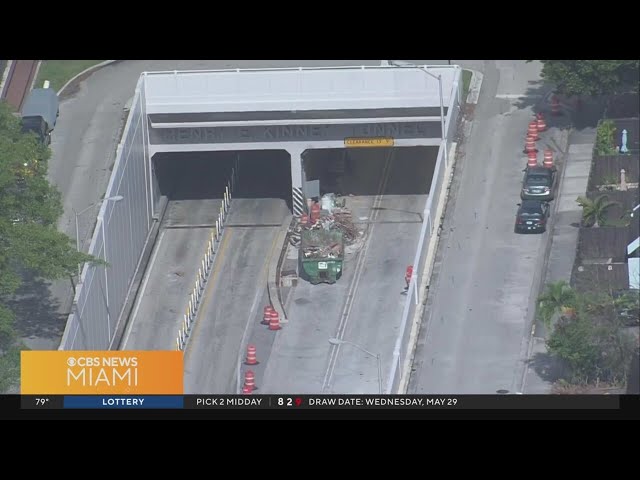 ⁣All lanes of Kinney Tunnel to reopen Friday in Fort Lauderdale