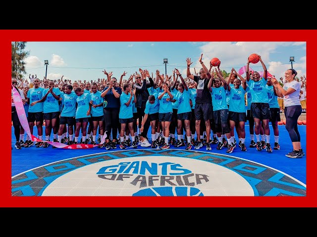 ⁣Ubwiza utabonye bw'ikibuga cya Basketball cyubatswe na Giants of Africa i Huye