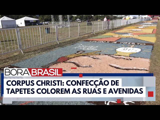 ⁣Confecção de tapetes é tradição no feriado de Corpus Christi I Bora Brasil