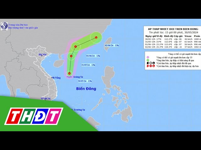 ⁣Áp thấp nhiệt đới xuất hiện trên Biển Đông | THDT