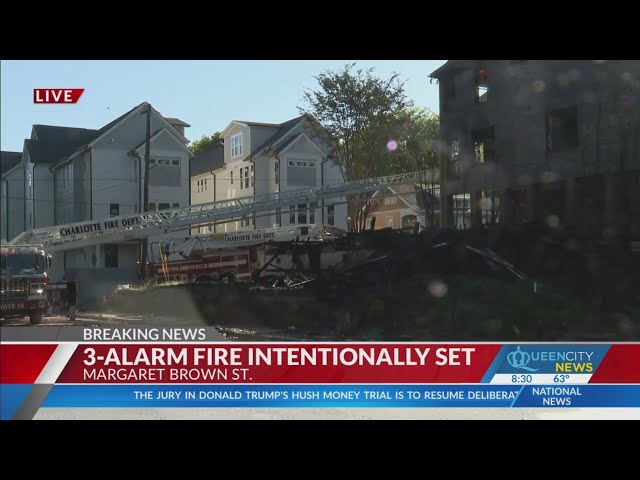 ⁣3-alarm fire near Uptown intentionally set: CFD