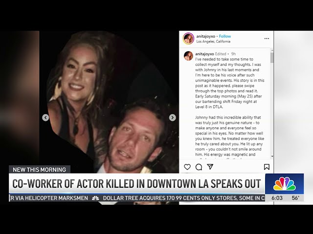 ⁣Co-worker of Johnny Wactor shares details about final moments with actor