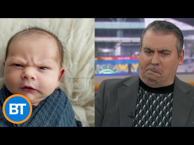 ⁣Who has the better grumpy face — Sid or this baby?
