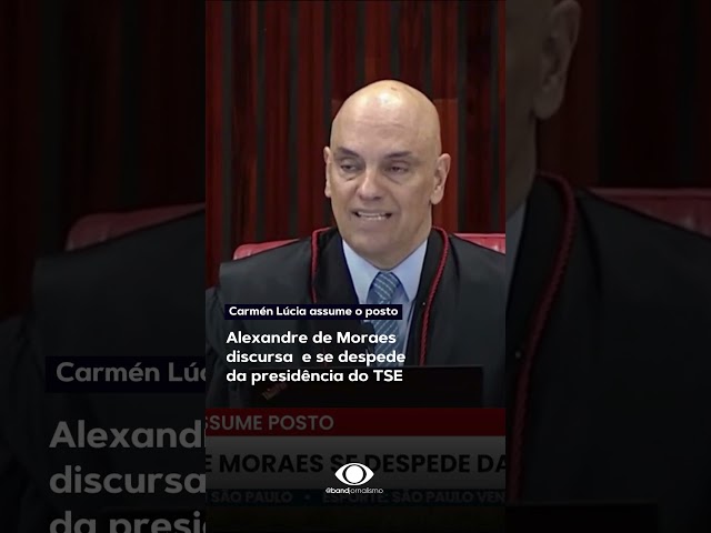 Alexandre de Moraes discursa sobre regulamentações e se despede da presidência do TSE #shorts