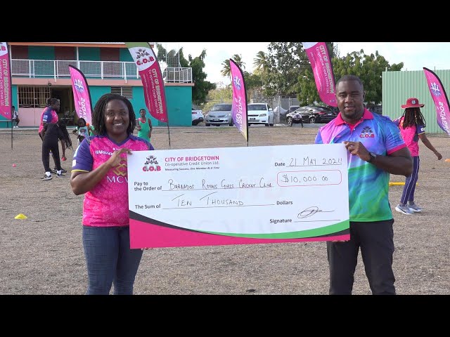 ⁣COB donates $10k to Barbados Royals Girls Cricket Club