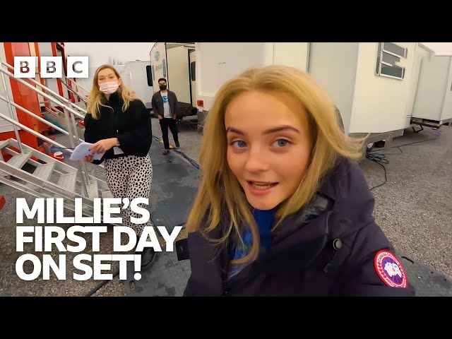 Millie Gibson's FIRST day on the Doctor Who set | Doctor Who - BBC