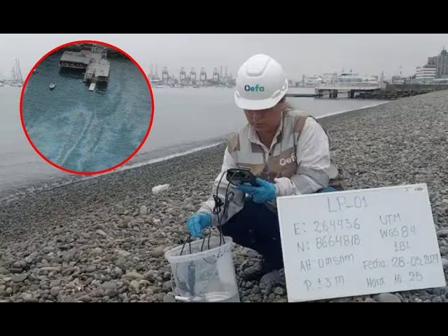 ⁣Callao: Cierran playas de La Punta por manchas de petróleo