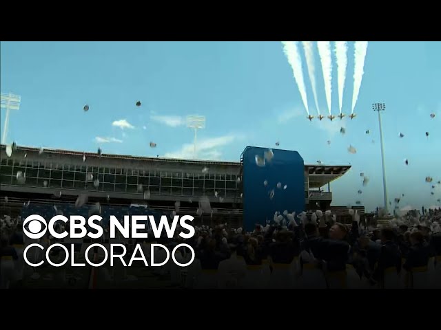 ⁣Watch the flyover by the Thunderbirds at the Air Force Academy graduation in Colorado