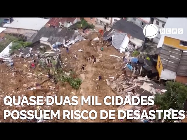 ⁣Brasil tem quase duas mil cidades com risco de desastres naturais