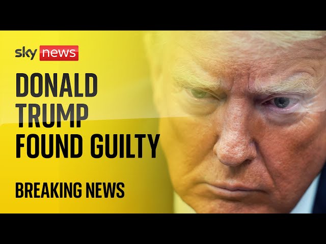 ⁣Donald Trump found guilty of all 34 counts in hush money case