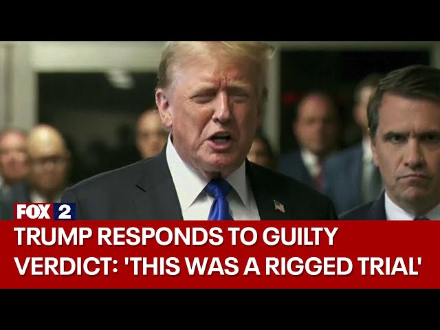 ⁣Trump responds to guilty verdict: 'This was a rigged trial'